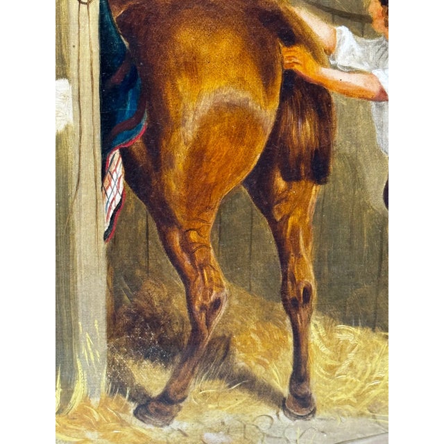 Victorian Equestrian Oil Painting the Hunting Stud – After John Frederick Herring SNR English School For Sale - Image 10 of 18