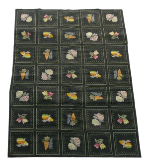 Antique Needlework Floral Design