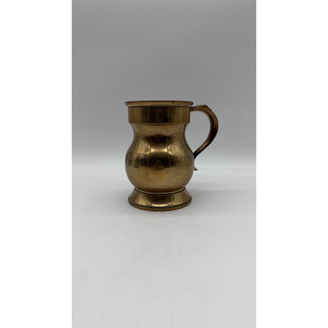 Antique Victorian English Farmhouse Brass Pub Tankard Pint Mug For Sale - Image 16 of 16