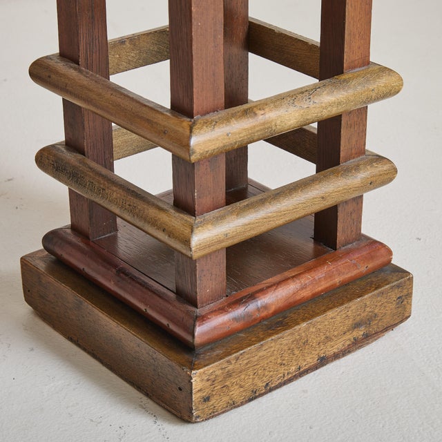 Italian Art Deco Accent Stool with Red Cushion, 1960s For Sale In Chicago - Image 6 of 10