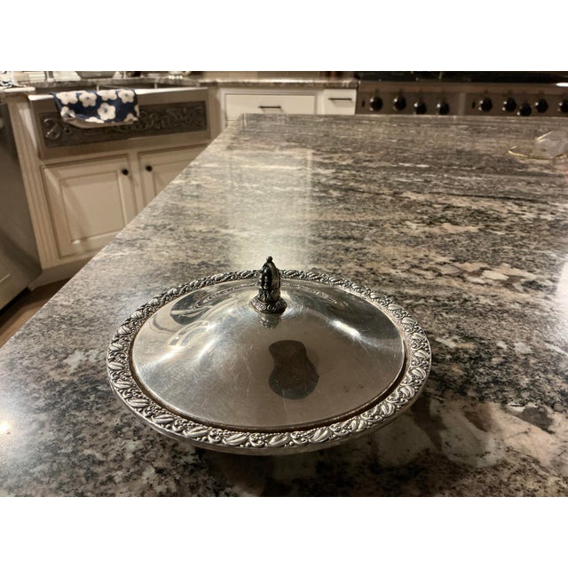 1920s 1920s Sterling and Crystal Covered Dish For Sale - Image 5 of 6
