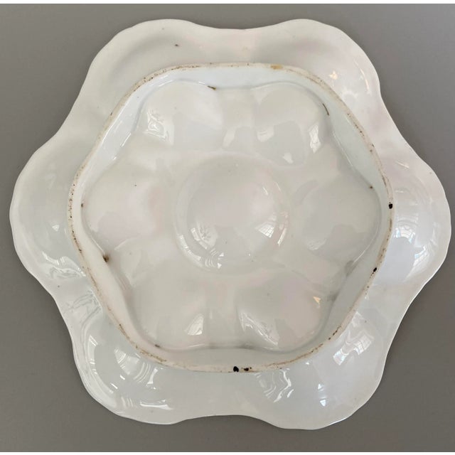 Antique French Porcelain Turquoise Oyster Plate For Sale In Houston - Image 6 of 7