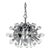 Italian Space Age Chrome and Crystal Glass Chandelier, 1970s For Sale