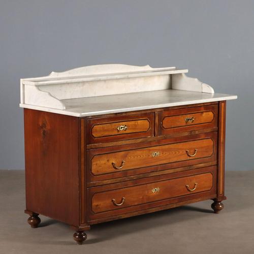 Antique Chest of Drawers in Mahogany and Ebony, Italy, 20th Century For Sale - Image 13 of 13