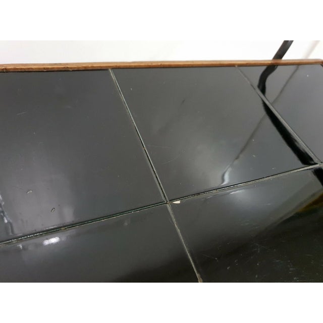 1950s Rectangular Coffee Table in Steel and Oak, 1950s For Sale - Image 5 of 9