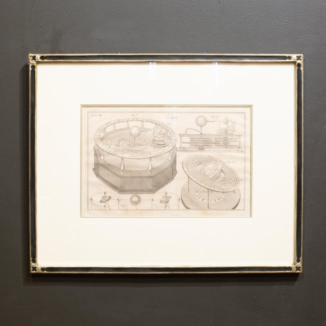 Traditional Astronomy Prints Framed in a White Gold Frames For Sale - Image 3 of 11