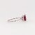 Modern 3.8ct Beautiful Red Ruby Ring in Solid 14k White Gold Round 9mm | Solitaire Ring, Size 6.75 For Sale - Image 3 of 7