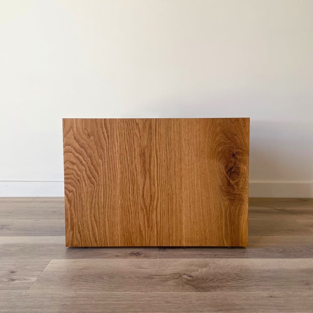 Not Yet Made - Made To Order Handmade Modern White Oak Side Table For Sale - Image 5 of 12