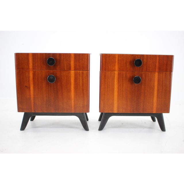 Refurbished - some sign of use in the veneer parts - sturdy and stable. This piece is attributed to the mentioned...