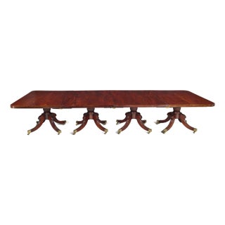 Antique Irish Regency Mahogany Pedestal Dining Table, 1820 For Sale
