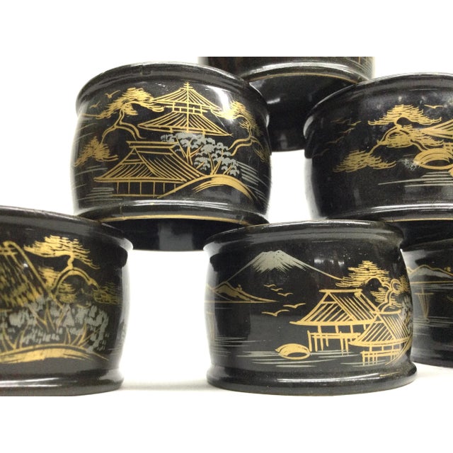 Very unique rings made by Japanese craftsman with traditional wood and lacquer. Then these are hand painted with gold and...