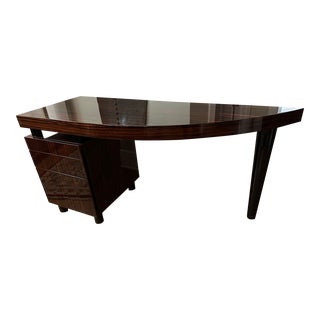 Vintage French Art Deco-Style Macassar Excecutive or Writing Desk For Sale