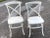 Wood White Palecek Cross Back X-Back Chairs - a Pair For Sale - Image 7 of 7