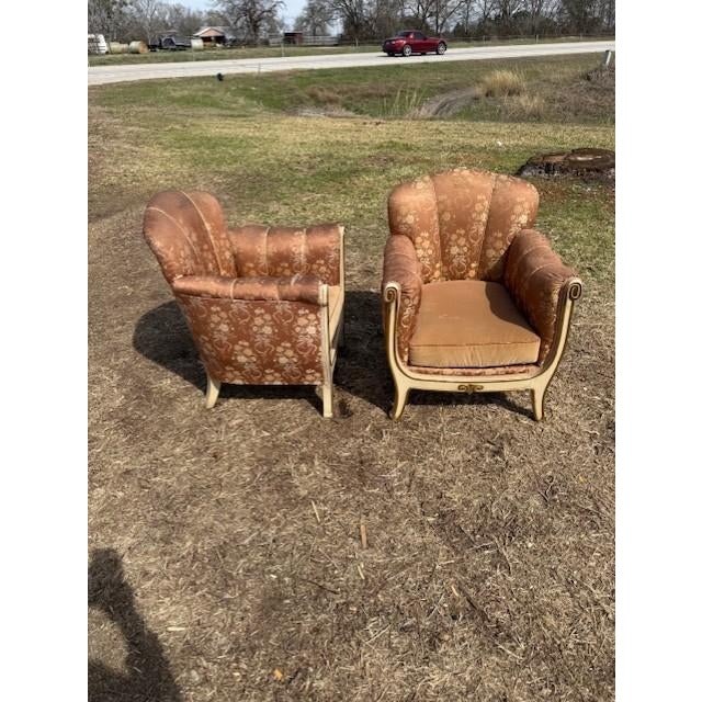Classic 1940s French Art Deco Club Chairs - A Pair For Sale - Image 9 of 15