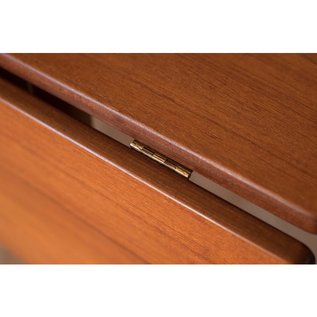 Vintage Danish Teak Drop Leaf Extension Dining Table by Borge Mogensen For Sale - Image 9 of 18
