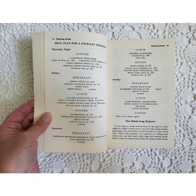 Green Betty Crocker Cookbook for Family Camping by Elizabeth Williams For Sale - Image 8 of 10