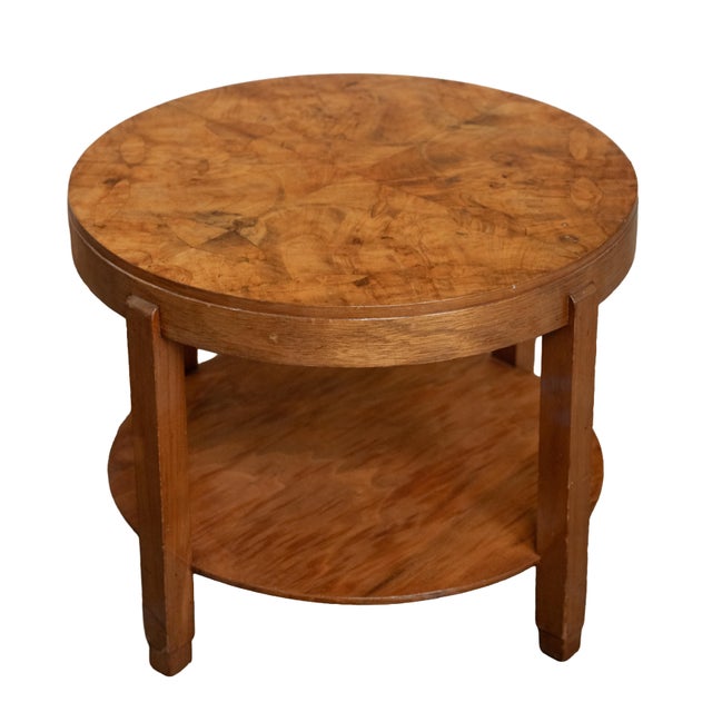 Art Deco Art Deco Round Occasional or Side Table of Walnut From France For Sale - Image 3 of 8