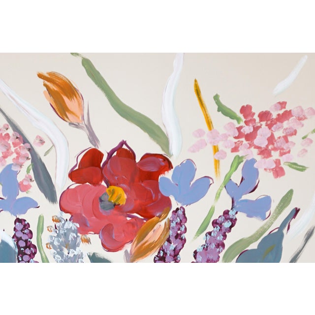 Contemporary 2026, Illustration Style Painting of Lavender Bouquet, Wild Blossoming Flowers on Watercolor Paper by Romina Milano For Sale - Image 3 of 8