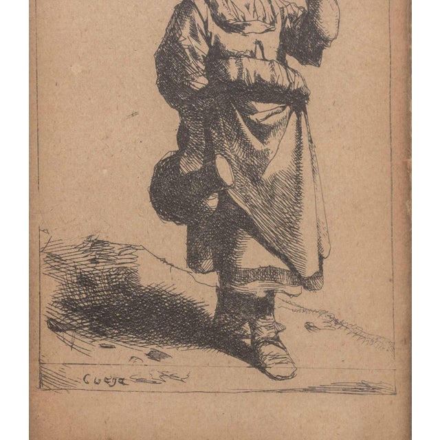 Cornelis Bega "Woman Holding a Basket" Etching For Sale - Image 4 of 7
