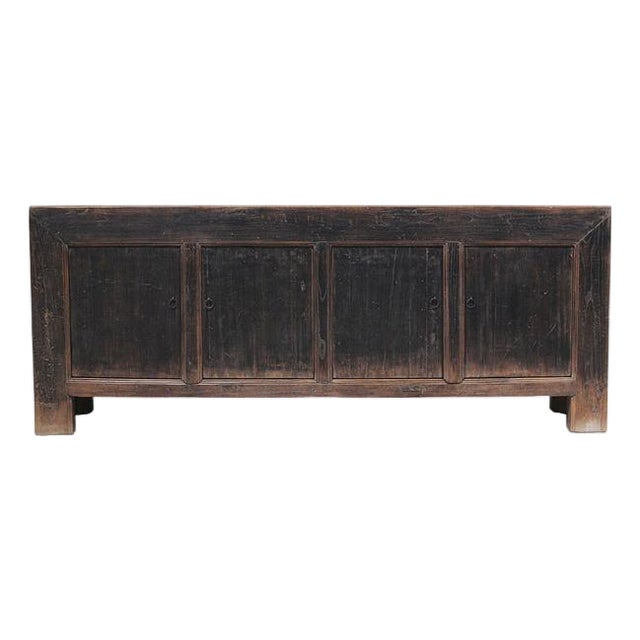 Vintage Distressed Reclaimed Wood Sideboard Cabinet 27 For Sale