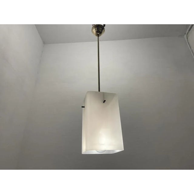 1950s Opaline Glass Pendant Light from Stilnovo, 1950s For Sale - Image 5 of 11