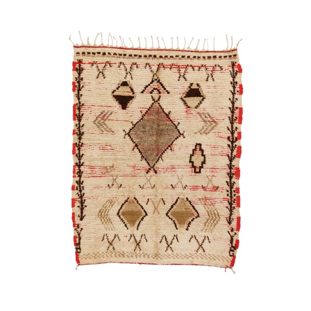 Vintage Moroccan Azilal Rug - 03'11 x 04'10 For Sale - Image 9 of 10