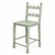 French Country Set of 4 Country French Counter Stools With Custom Antique Light Pastel Seafoam Green For Sale - Image 3 of 4