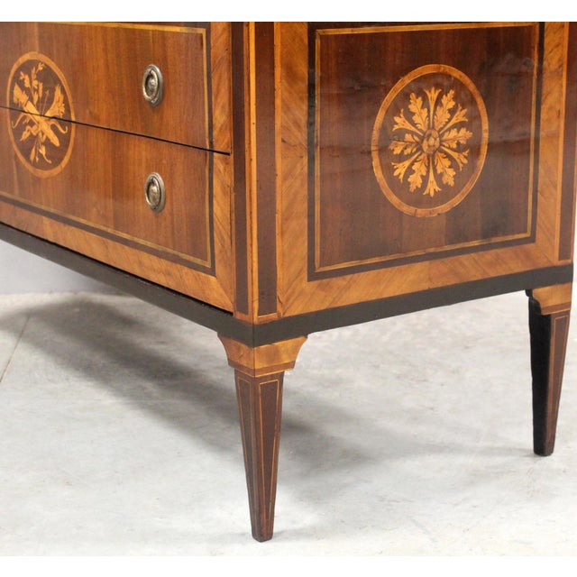 Antique Italian Louis XVI Chest of Drawers in Walnut, 1700s For Sale - Image 13 of 16