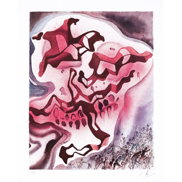 Surrealism Salvador Dalí "Yea, Though I Walk..." From "Aliyah" Signed 1968 Lithograph Print For Sale - Image 3 of 4