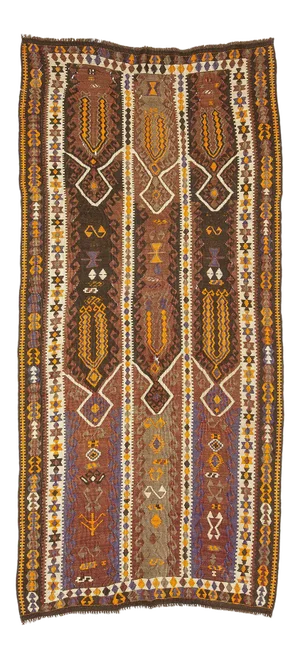 Vintage Turkish Kars Kilim Rug