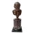 Vintage Classical Bronze Male Bust on Marble Pedestal For Sale