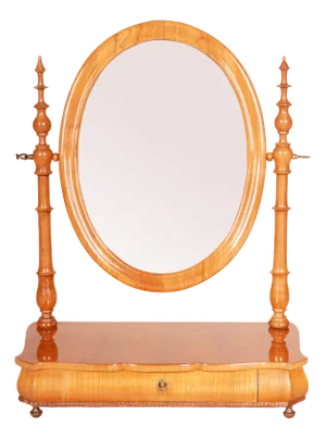 Biedermeier Table Mirror in Cherry Tree, 1860s