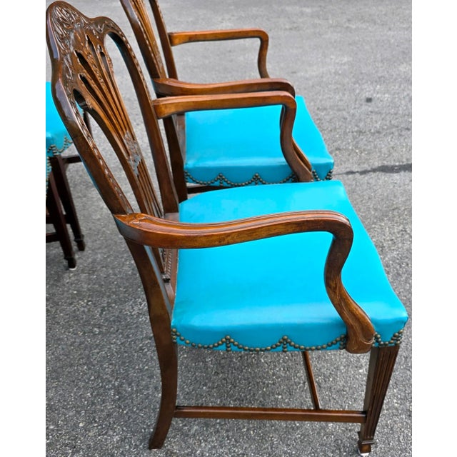 Antique 19th Century Carved Georgian/Hepplewhite Dining Chairs --- Set of 10 For Sale In Washington DC - Image 6 of 13