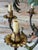 Mid-20th Century Italian Regency Tole Palm Chandelier – Six-Light Fixture With Verdigris Finish For Sale - Image 9 of 12