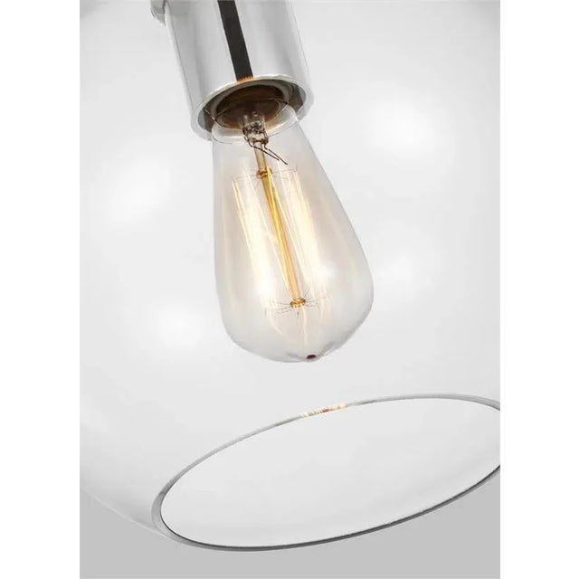 Kate Spade Kate Spade by Visual Comfort Studio Monroe Round Pendant, Polished Nickel For Sale - Image 4 of 5