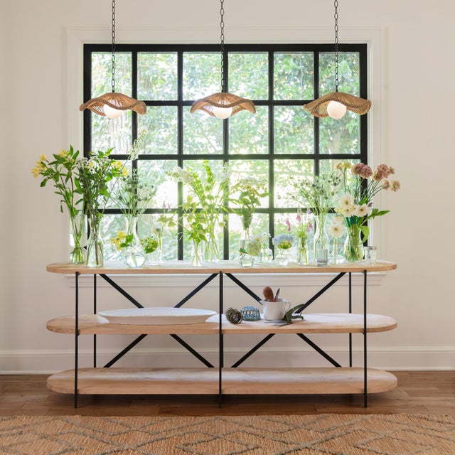 Seaside cafes in the south of France come to mind when the Provence Cafe Pendant adorns a room. A twisted rope shade with...