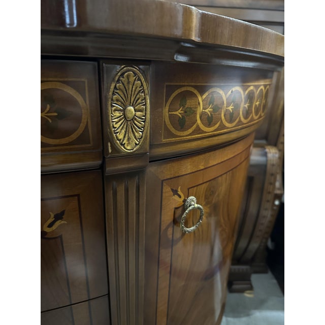 Brown Louis Philippe XVI Triptych Dresser and Bedside Tables, Set of 3 For Sale - Image 8 of 17