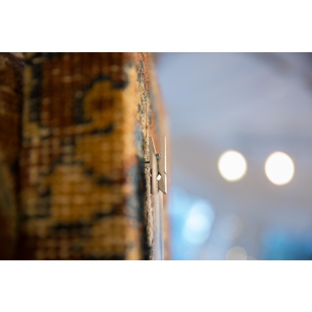 Decorative Cork Board Antique Ziegler Mahal Rug Fragment Art For Sale - Image 11 of 16