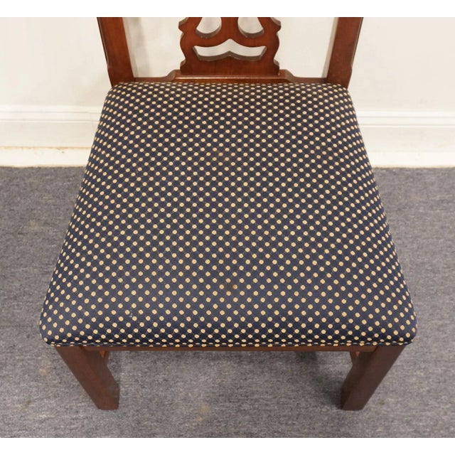 Brown Universal Furniture Solid Cherry Traditional Chippendale Style Dining Side Chair For Sale - Image 8 of 10