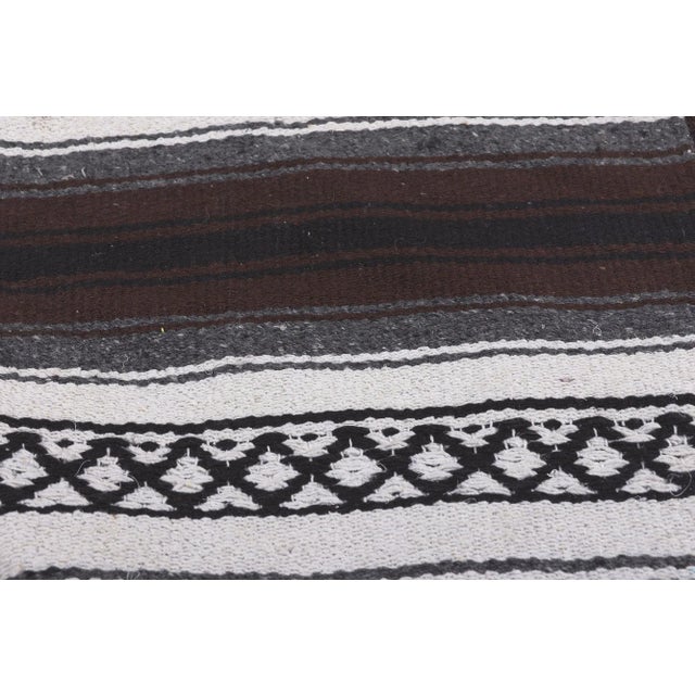 Vintage Striped Indian Kilim Rug - 04'09 X 05'11 For Sale In Dallas - Image 6 of 9