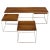 Rectangular 4 Pieces Nesting Solid Stainless Chrome Legs Coffee Table For Sale - Image 11 of 11