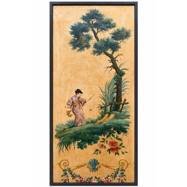 Chinoiserie Painted Panels, 1800s, Set of 3 For Sale - Image 6 of 18