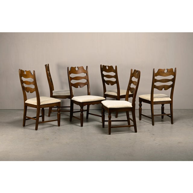 Vintage Razorblade Dining Chairs by Henning Kjærnulf, Denmark, 1960s, Set of 6 For Sale - Image 4 of 18