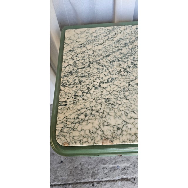 Vintage Pair of Nightstands, French Louis XVI Style Marble-Top For Sale - Image 16 of 18