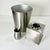 1990s 1990s Vintage Contemporary Modern Nickel Satin Finish Bathroom Wastebasket, Tissue Box Cover - Set of 3 For Sale - Image 5 of 10