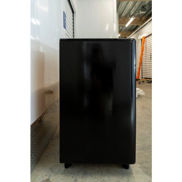 Heywood Wakefield Dresser in Black With Silver Leaf For Sale - Image 9 of 18