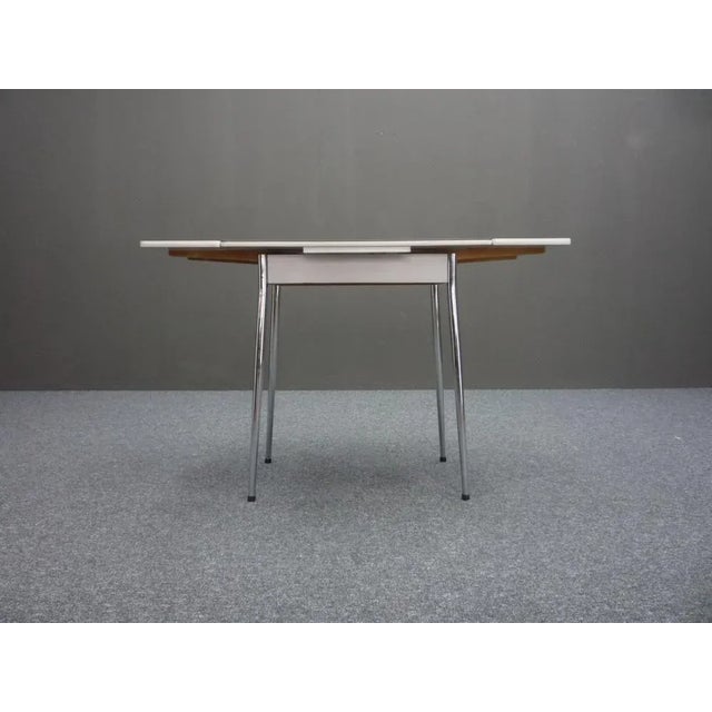 Wood Mid-Century Formica Kitchen Dining Table, 1960s For Sale - Image 7 of 11