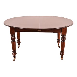 R. J. Horner Style Antique Victorian Carved Mahogany Extension Dining Table, Newly Refinished For Sale
