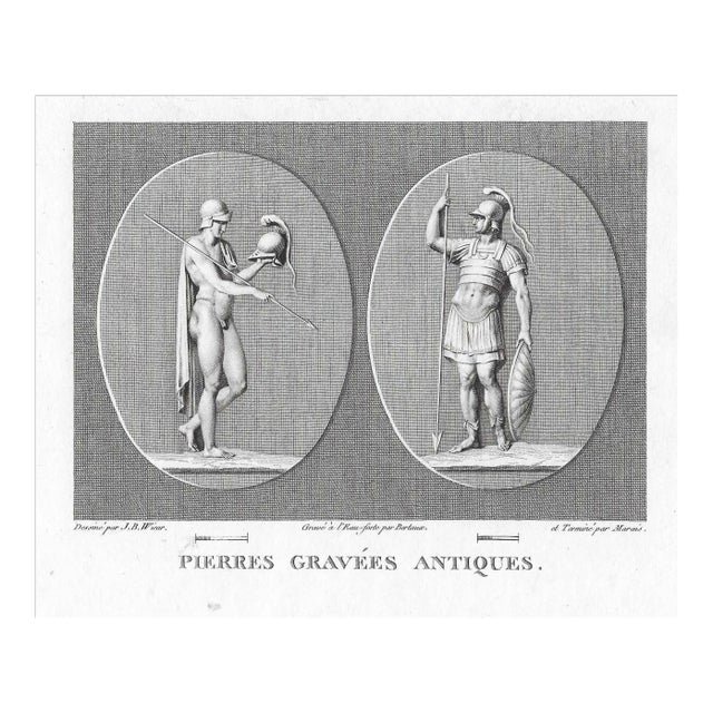Antique Engraving of Roman Soldiers For Sale