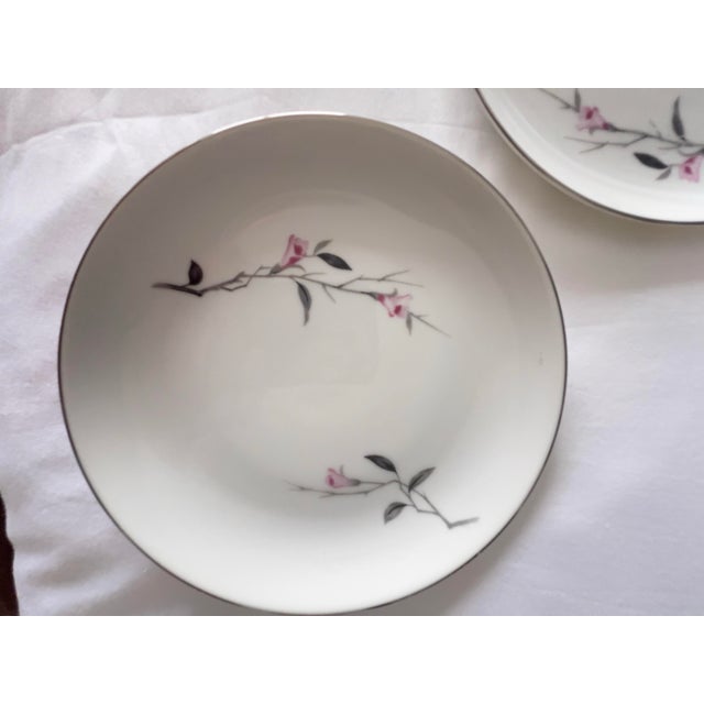 Vintage Cherry Blossom Bread & Butter Plates Sakura Fine China 1067, Made in Japan- Set of 5 For Sale In Miami - Image 6 of 6